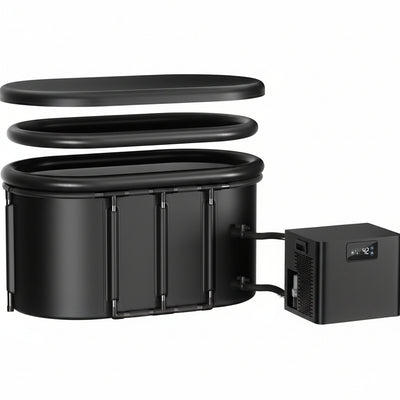 1/3HP Ice Bath Chiller & 148Gal Cold Plunge Tub Bundle | Cold Plunge Chiller with Built-In Pump & Filter, Insulated Ice Bath Tub for Cold Therapy, Recovery, Muscle Relaxation