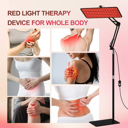 Red Light Therapy for Body with Wireless Magnetic Remote - 660Nm 850Nm 940Nm 3 in 1 Red Infrared Light Therapy Lamp with Stand with Large Panel, Therapy Device at Home, Gift for Women, L