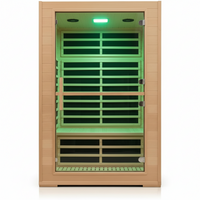 2 Person Infrared Sauna Built for Home Wellness, 8 Carbon Mica Panels, Canadian Hemlock Wood, Smart App Control